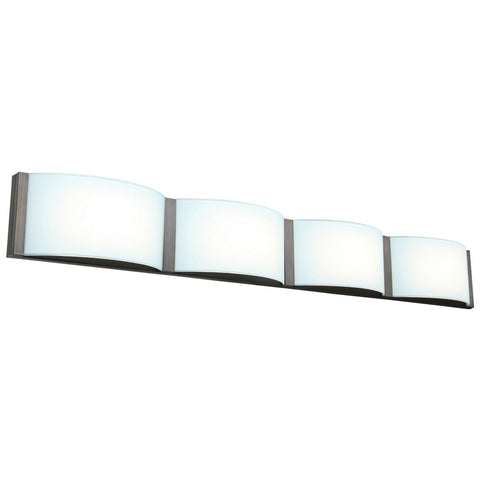 Wave 4-Light Dimmable LED Vanity - Bronze (BRZ) Wall Access Lighting 