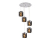 Dor 5-Light Pendant - Mirrored Stainless Steel (MSS) Ceiling Access Lighting 