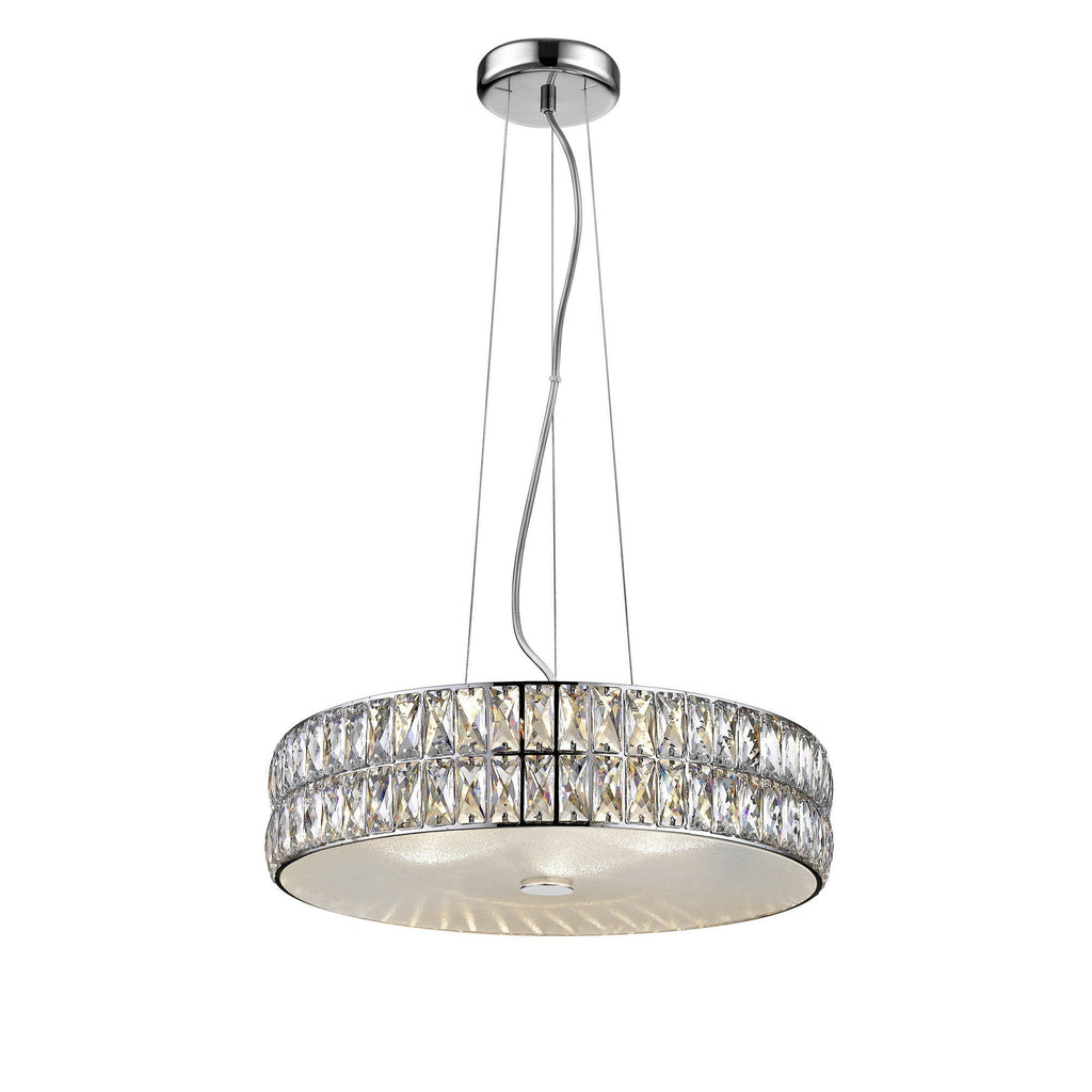 Magari (m) Crystal Pendant - Mirrored Stainless Steel Finish Ceiling Access Lighting 