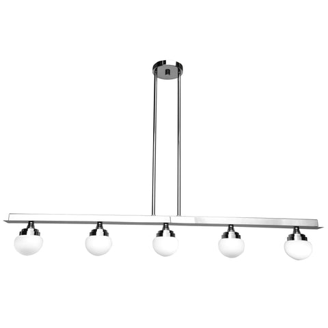 Classic 5-Light Dimmable LED Pendant - Chrome Ceiling Access Lighting 