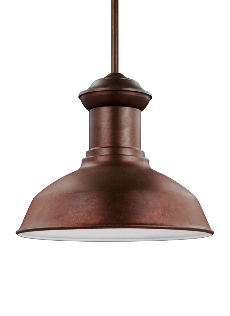 Fredricksburg LED Outdoor Pendant - Weathered Copper Outdoor Sea Gull Lighting 