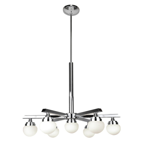 Classic 7-Light Dimmable LED Chandelier - Chrome Ceiling Access Lighting 