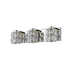 Ice 3-Light Crystal Vanity - Mirrored Stainless Steel Finish Wall Access Lighting 