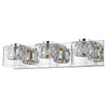 Private Collection 3-Light Crystal with Clear Glass Vanity - Mirrored Stainless Steel Finish Wall Access Lighting 