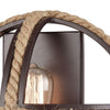 Natural Rope 1 Light Wall Sconce Oil Rubbed Bronze Wall Elk Lighting 