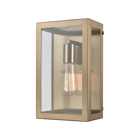 Parameters 1 Light Sconce In Satin Brass With Clear Glass Wall Sconce Elk Lighting 