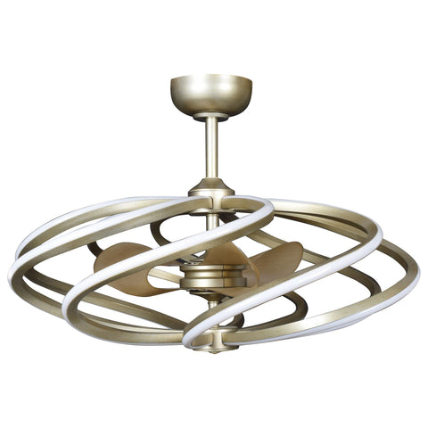 Vortex (l) 8-Light LED Pendant with Fan - Brushed Steel Ceiling Access Lighting 