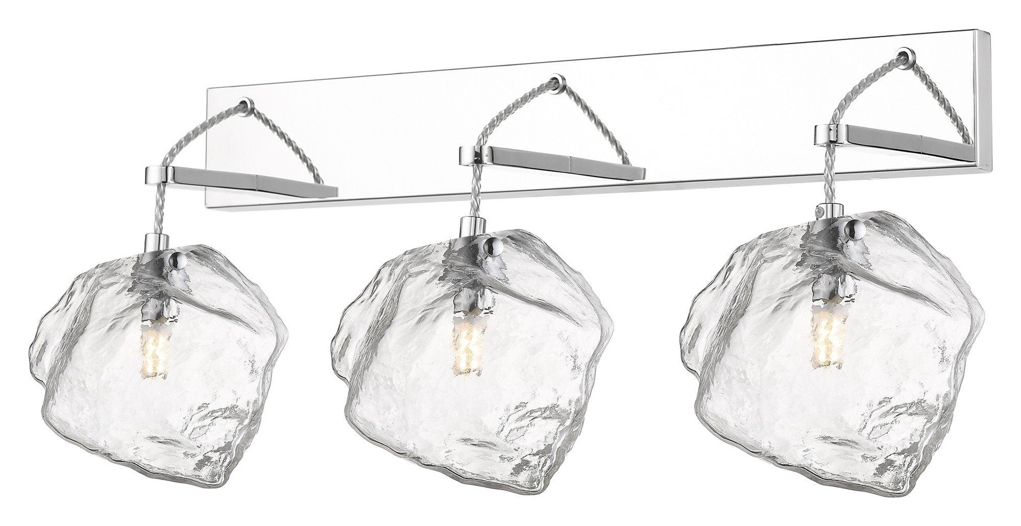 Boulder 3 Light Wall / Vanity - Mirrored Stainless Steel (MSS) Wall Access Lighting 