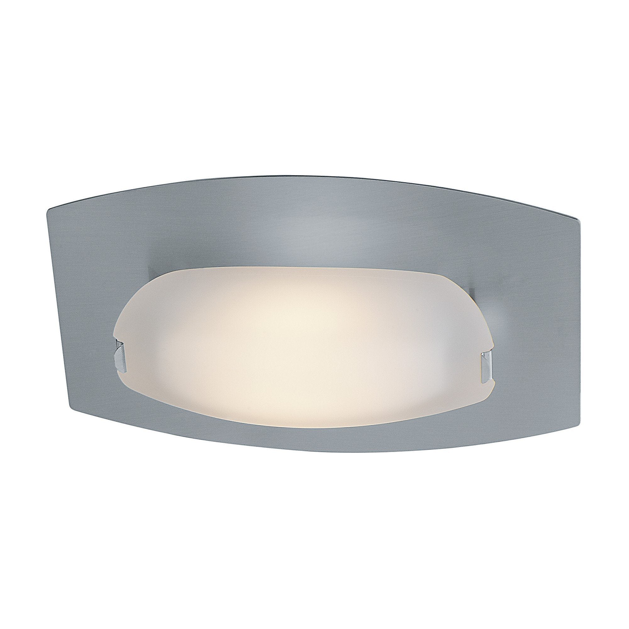 Thea Oval Cased Glass - Matte Chrome Finish Wall Access Lighting 