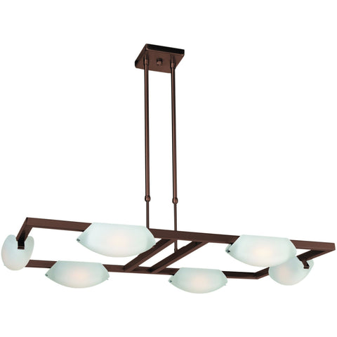 Nido 6-Light Dimmable LED Chandelier - Oil Rubbed Bronze Ceiling Access Lighting 