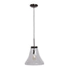 Bubbles Solid Crystal 5-Light LED Vanity with OPL glass downlight - Black Chrome Ceiling Access Lighting 