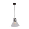 Bubbles Solid Crystal 5-Light LED Vanity with OPL glass downlight - Black Chrome Ceiling Access Lighting 