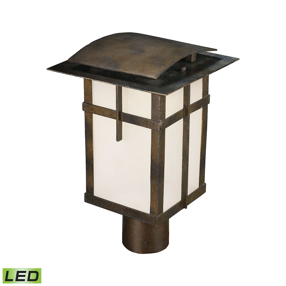 San Fernando 1 Light Outdoor LED Post Light In Hazelnut Bronze - Title 24 Compliant Outdoor Post Elk Lighting 