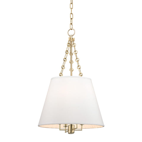Burdett 4 Light Pendant - Aged Brass Ceiling Hudson Valley 