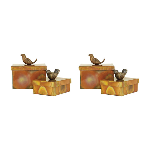 Woodlands Set Of 4 Boxes: 2 Sm-2Lg Accessories Pomeroy 
