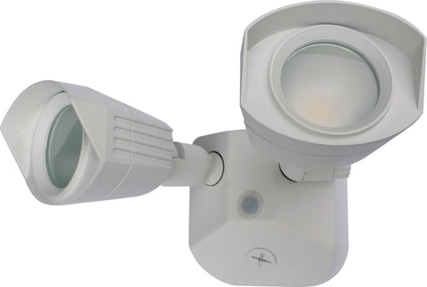 LED Security Light; Dual Head; White; 3000K