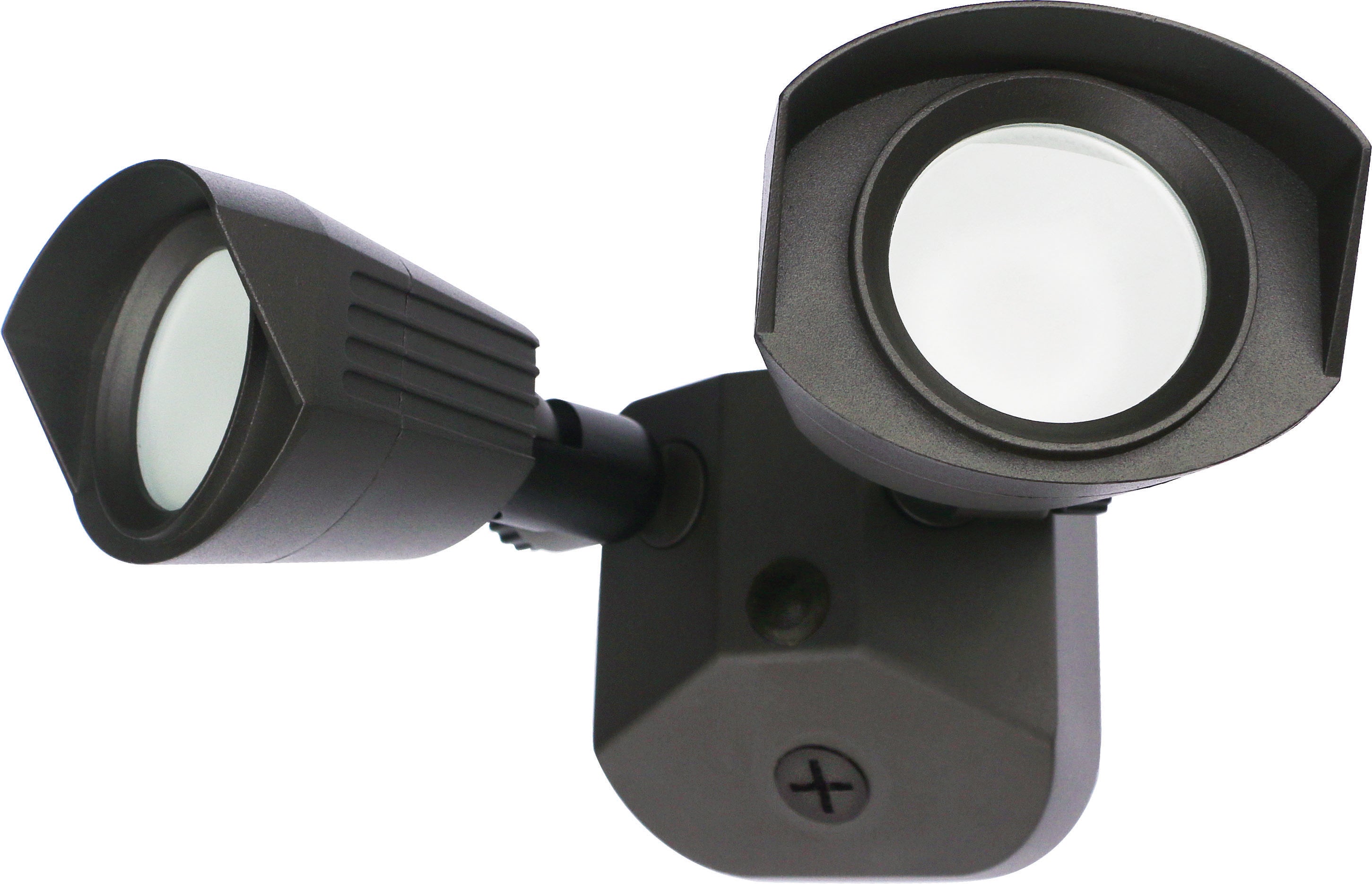 LED Security Light; Dual Head; Bronze; 3000K