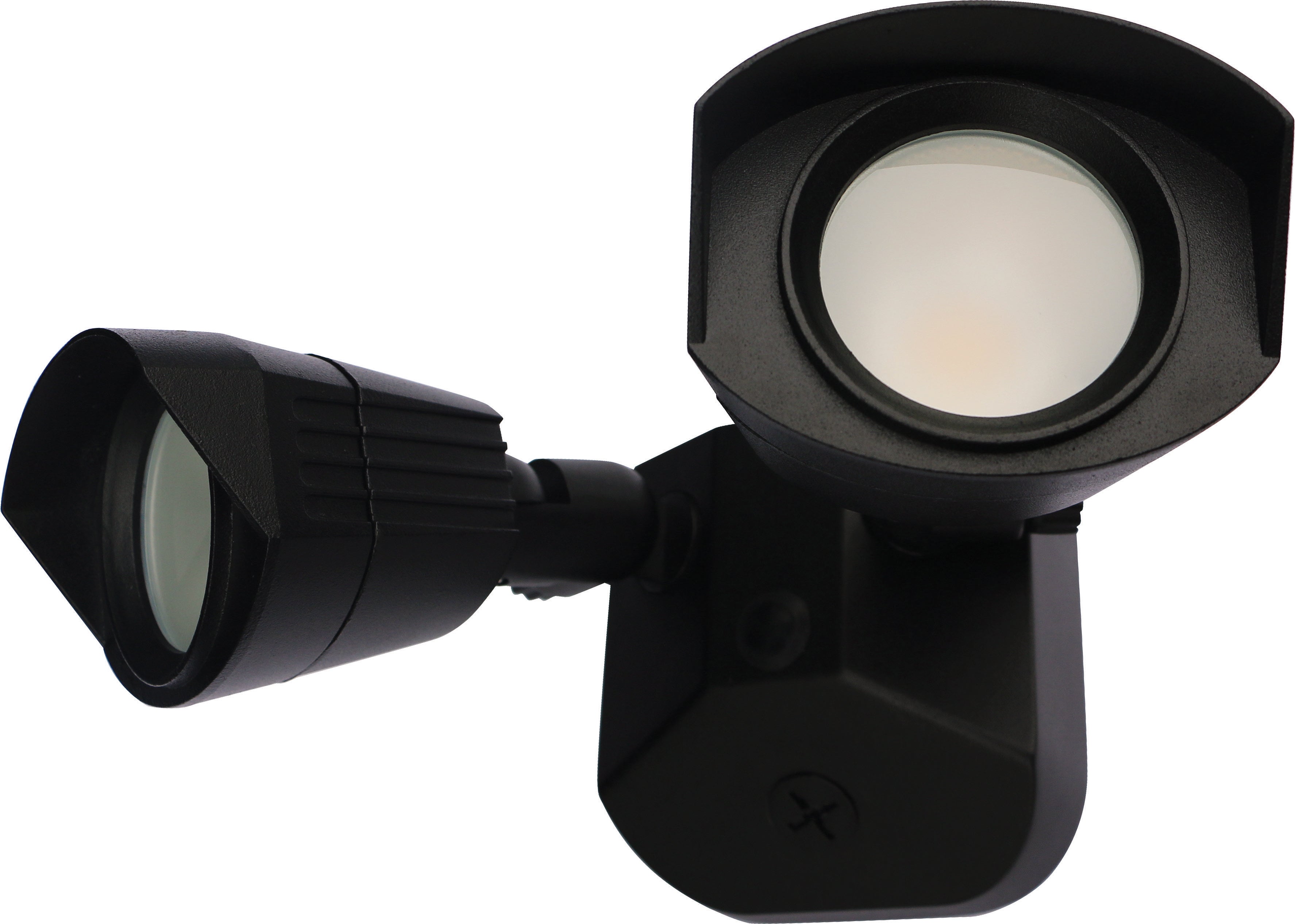 LED Security Light; Dual Head; Black; 3000K