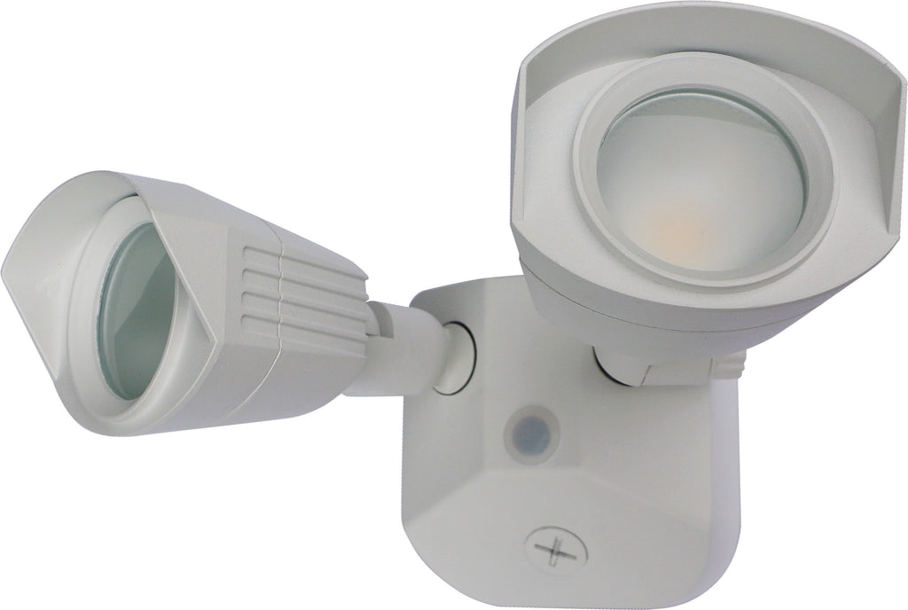 LED Security Light; Dual Head; White; 4000K