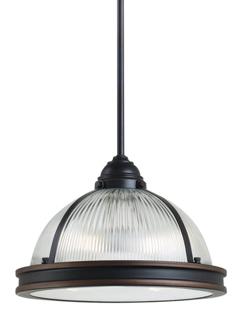 Pratt Street Prismatic Two Light Pendant - Autumn Bronze Ceiling Sea Gull Lighting 