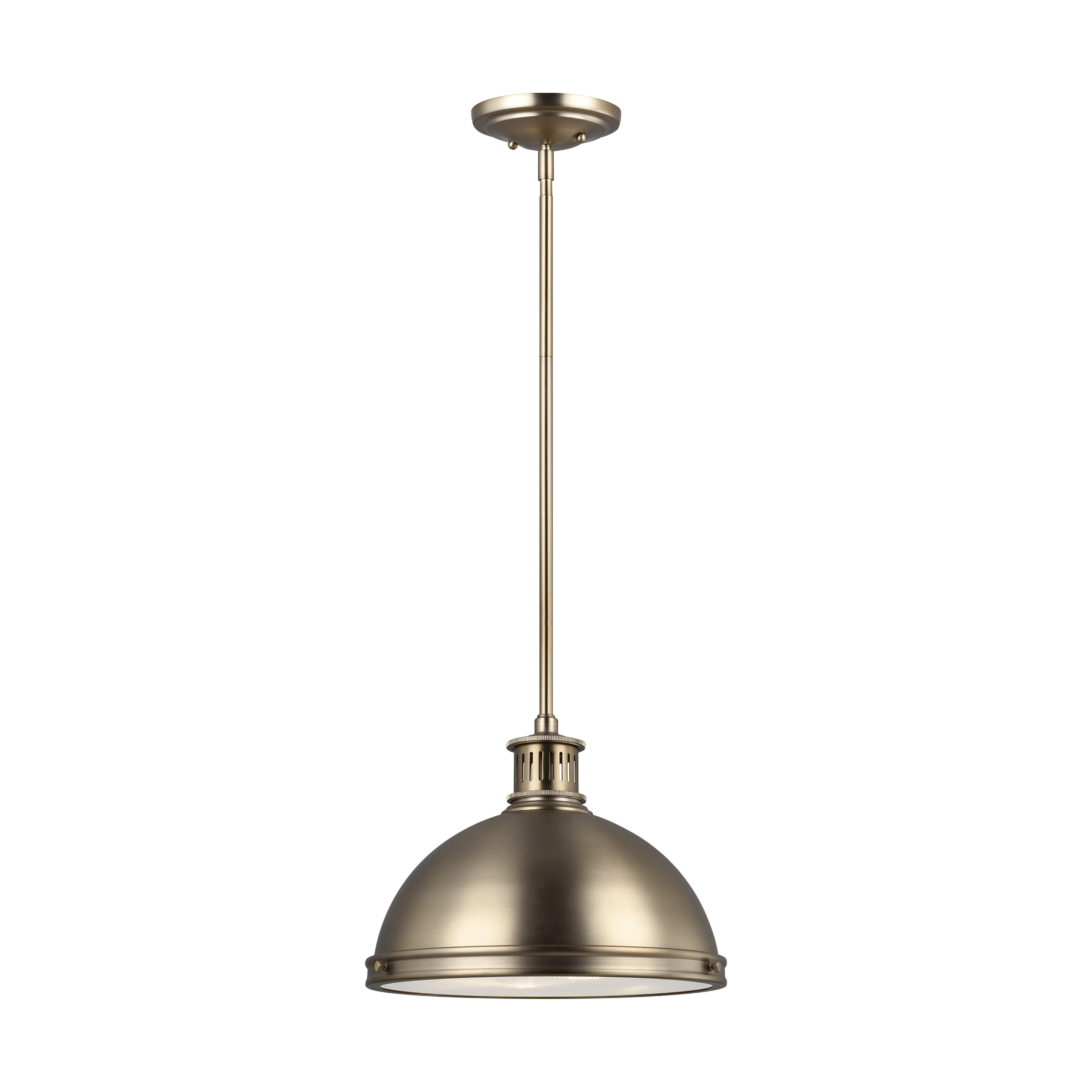 Pratt Street Metal Two Light Pendant - Satin Bronze Ceiling Sea Gull Lighting 