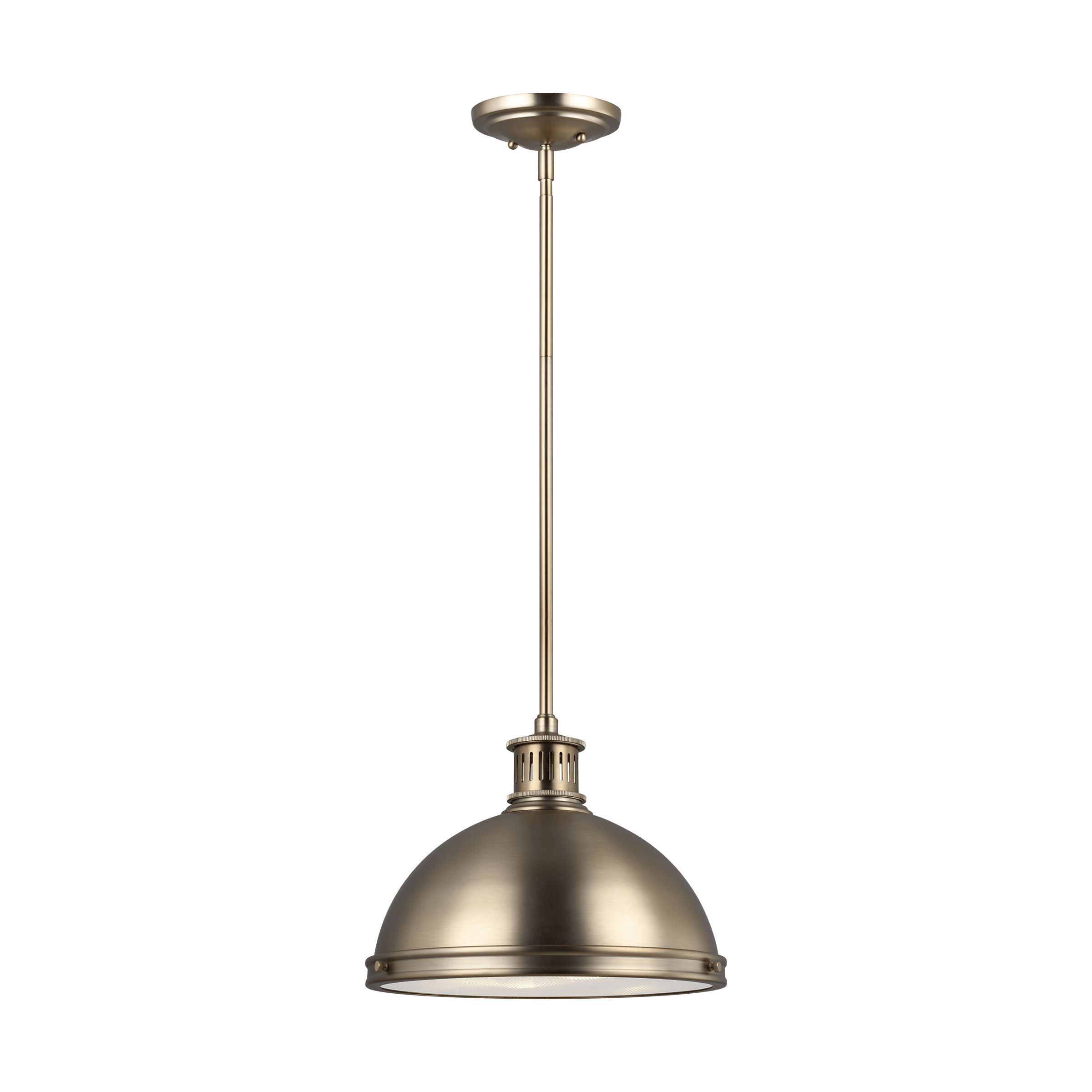 Pratt Street Metal Medium LED Pendant - Satin Bronze Ceiling Sea Gull Lighting 