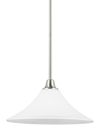 Metcalf One Light Pendant - Brushed Nickel Ceiling Sea Gull Lighting 