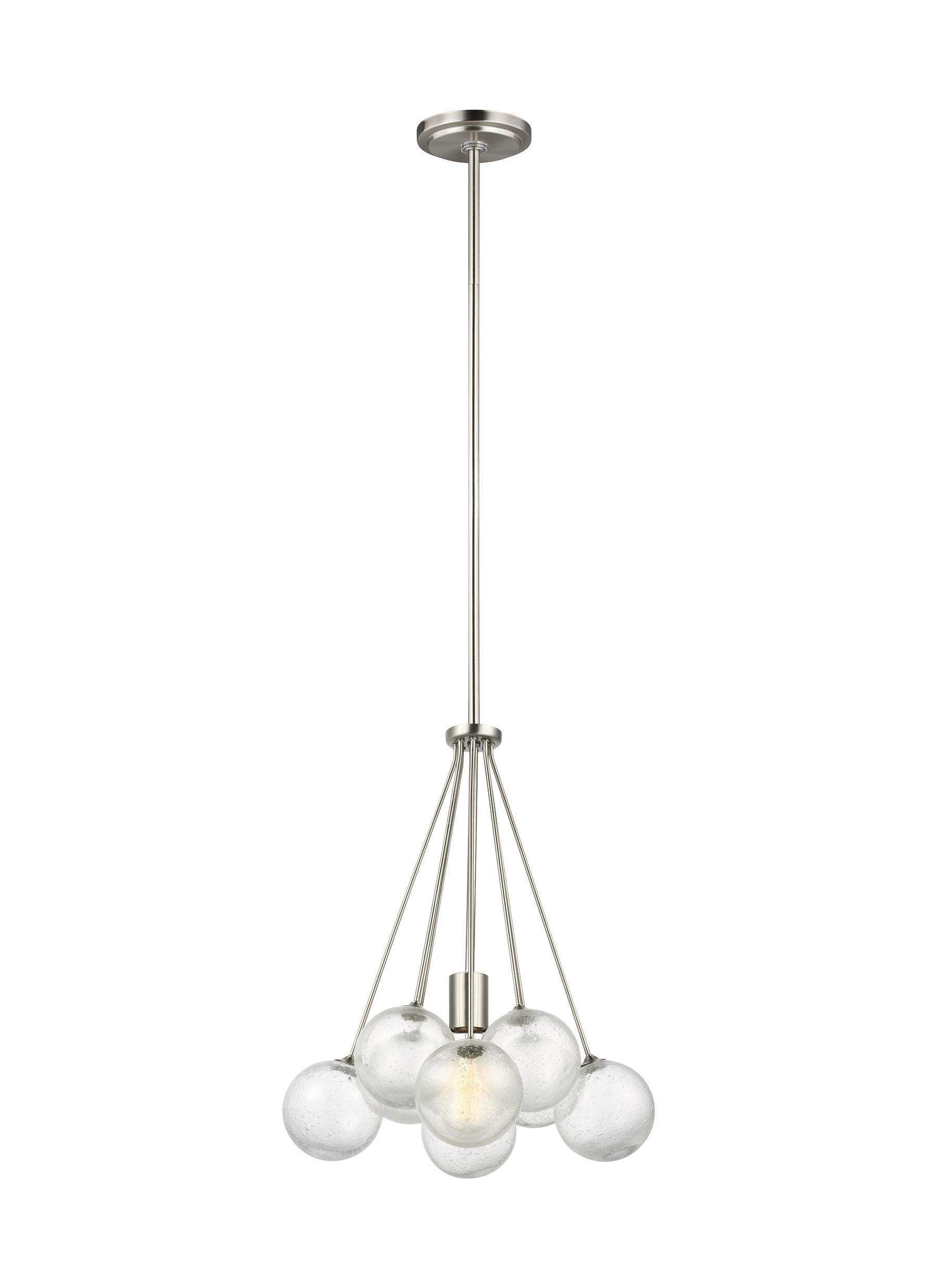 Bronzeville One Light Pendant - Brushed Nickel Ceiling Sea Gull Lighting 