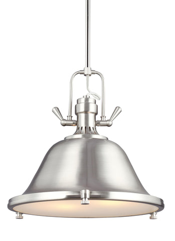 Stone Street Two Light Pendant - Brushed Nickel Ceiling Sea Gull Lighting 