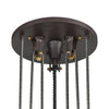 Torque 6 Chandelier Vintage Rust/Vintage Brass Ceiling Elk Lighting 