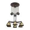 Torque 6 Chandelier Vintage Rust/Vintage Brass Ceiling Elk Lighting 