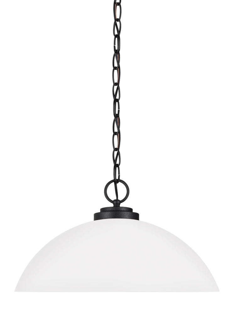 Oslo One Light LED Pendant - Blacksmith Ceiling Sea Gull Lighting 