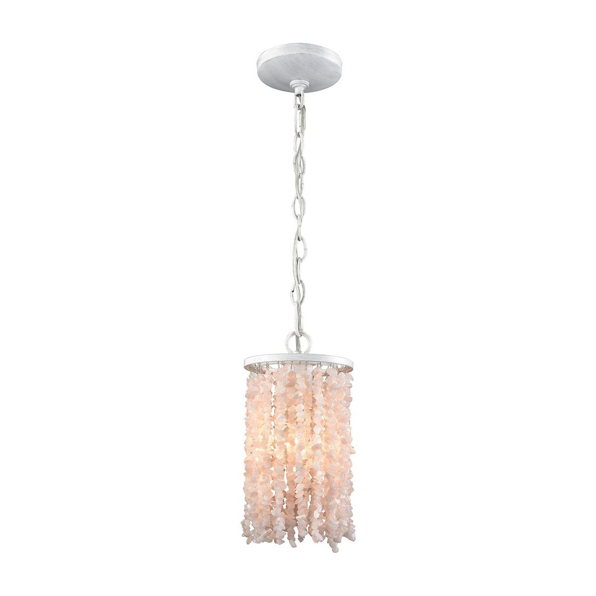 Agate Stones Pendant In Off White With White And Pink Agate Stones Ceiling Elk Lighting 