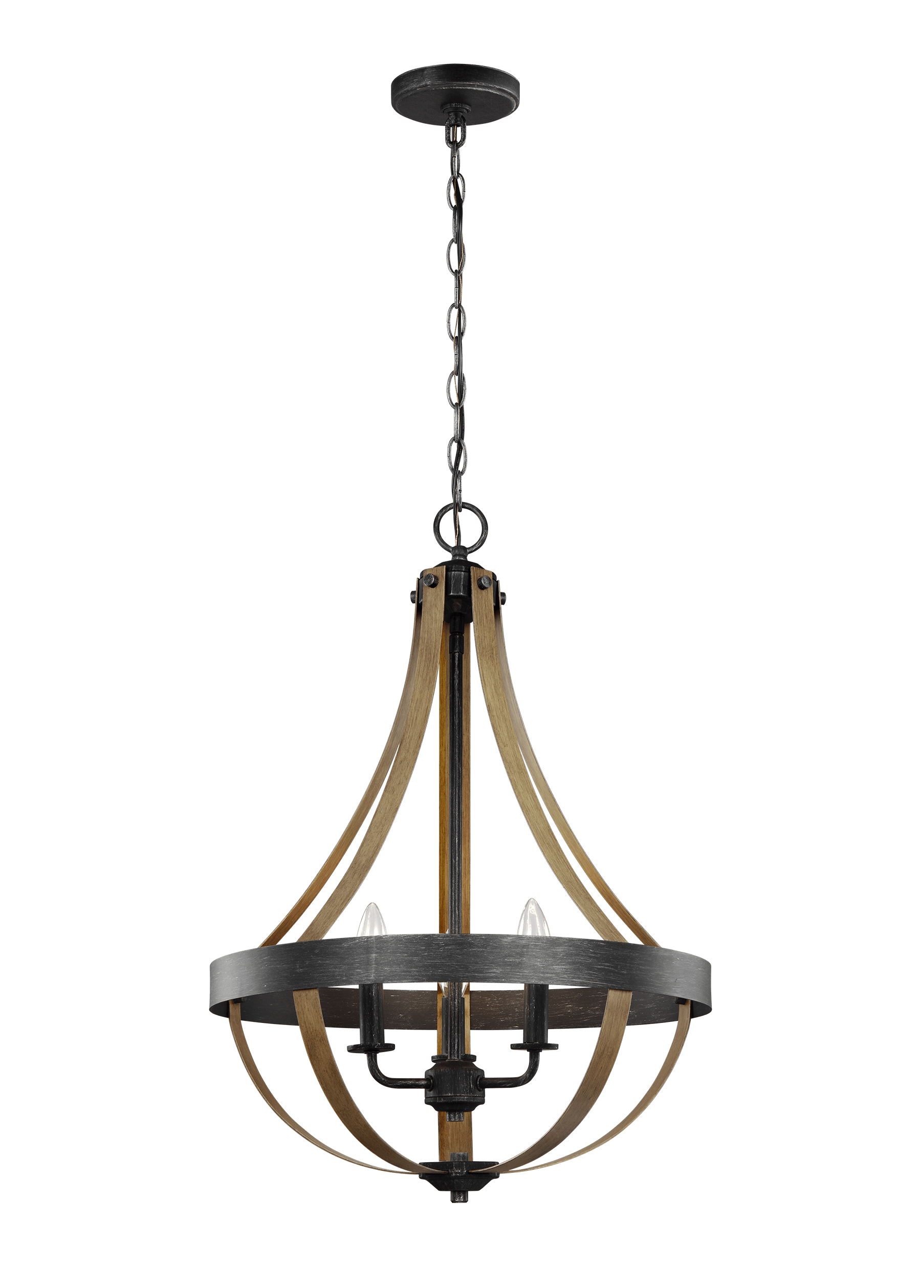 Davlin Three Light LED Pendant - Stardust / Cerused Oak Ceiling Sea Gull Lighting 