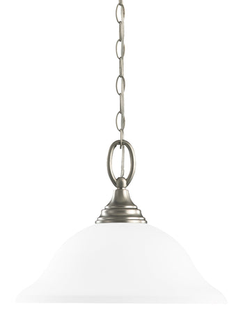 Wheaton One Light Pendant - Brushed Nickel Ceiling Sea Gull Lighting 