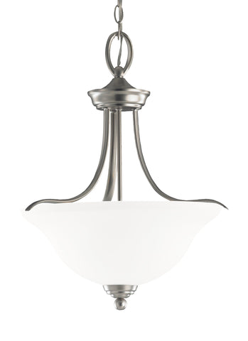 Wheaton Three Light Pendant - Brushed Nickel Ceiling Sea Gull Lighting 