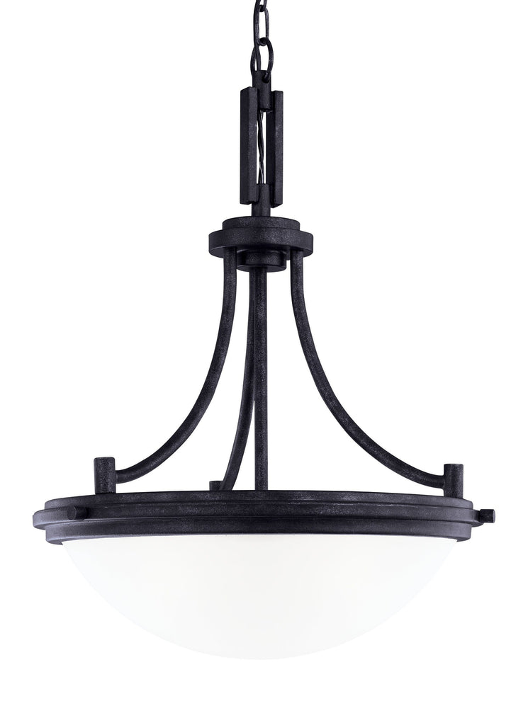 Winnetka Three Light Pendant - Blacksmith Ceiling Sea Gull Lighting 