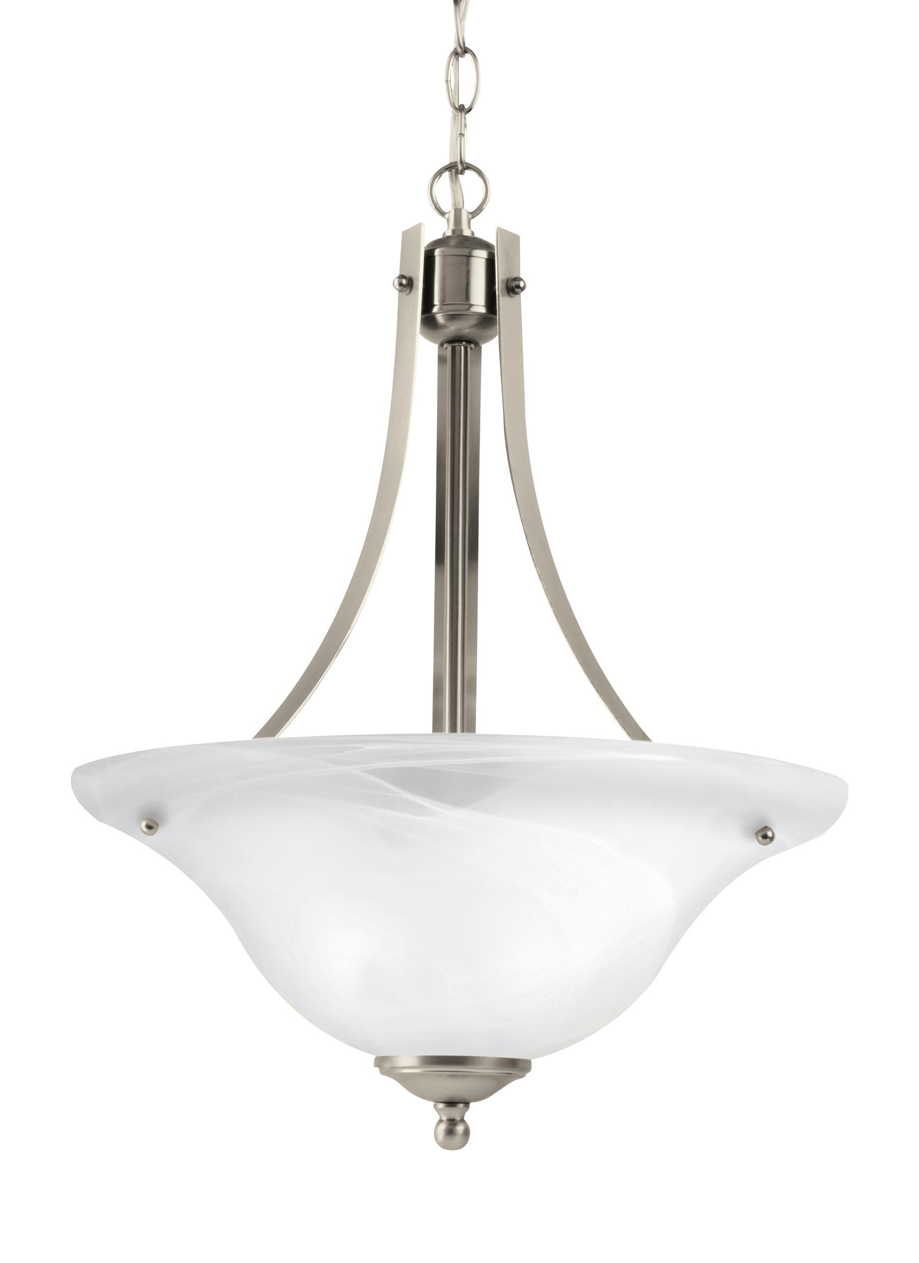 Windgate Two Light LED Pendant - Brushed Nickel Ceiling Sea Gull Lighting 