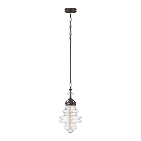 Gramercy 1 Light Pendant In Oil Rubbed Bronze Ceiling Elk Lighting 