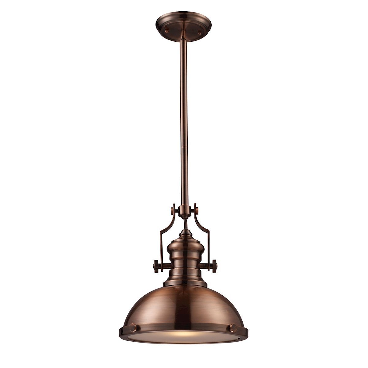 Chadwick 1 Light Pendant In Antique Copper Ceiling Elk Lighting 