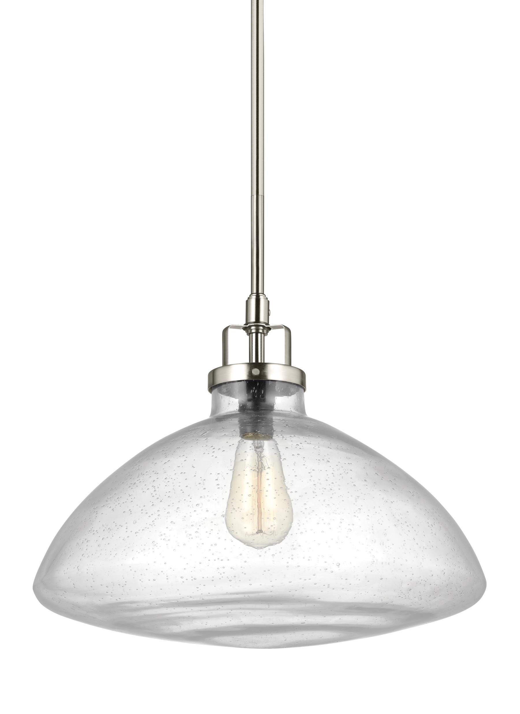 Belton One Light Pendant - Brushed Nickel Ceiling Sea Gull Lighting 