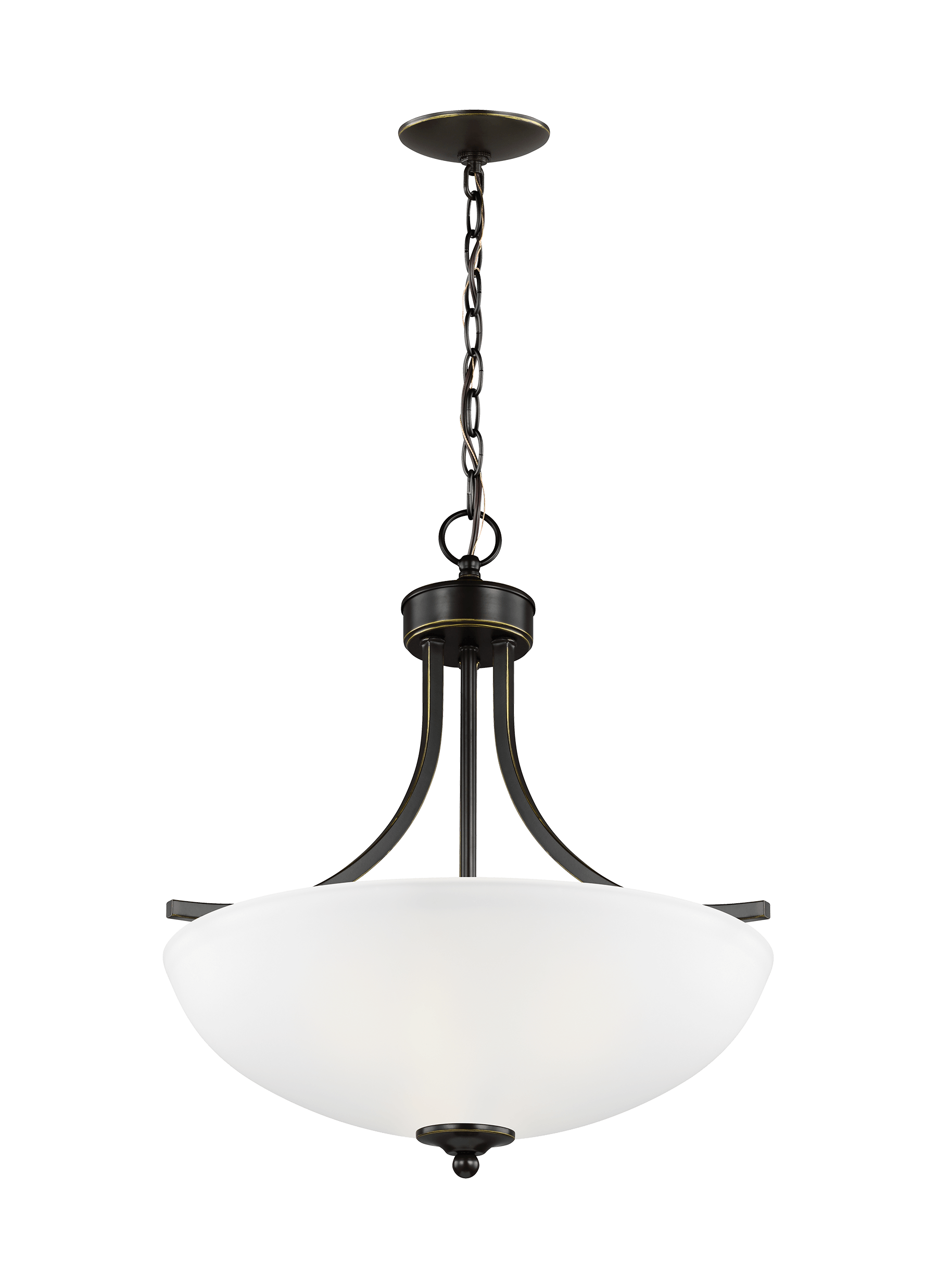 Geary Medium Three Light Pendant - Heirloom Bronze Ceiling Sea Gull Lighting 