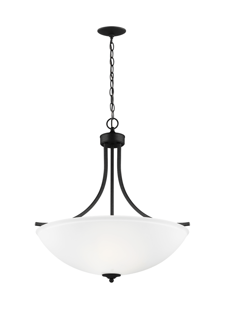 Geary Large Four Light Pendant - Blacksmith Ceiling Sea Gull Lighting 