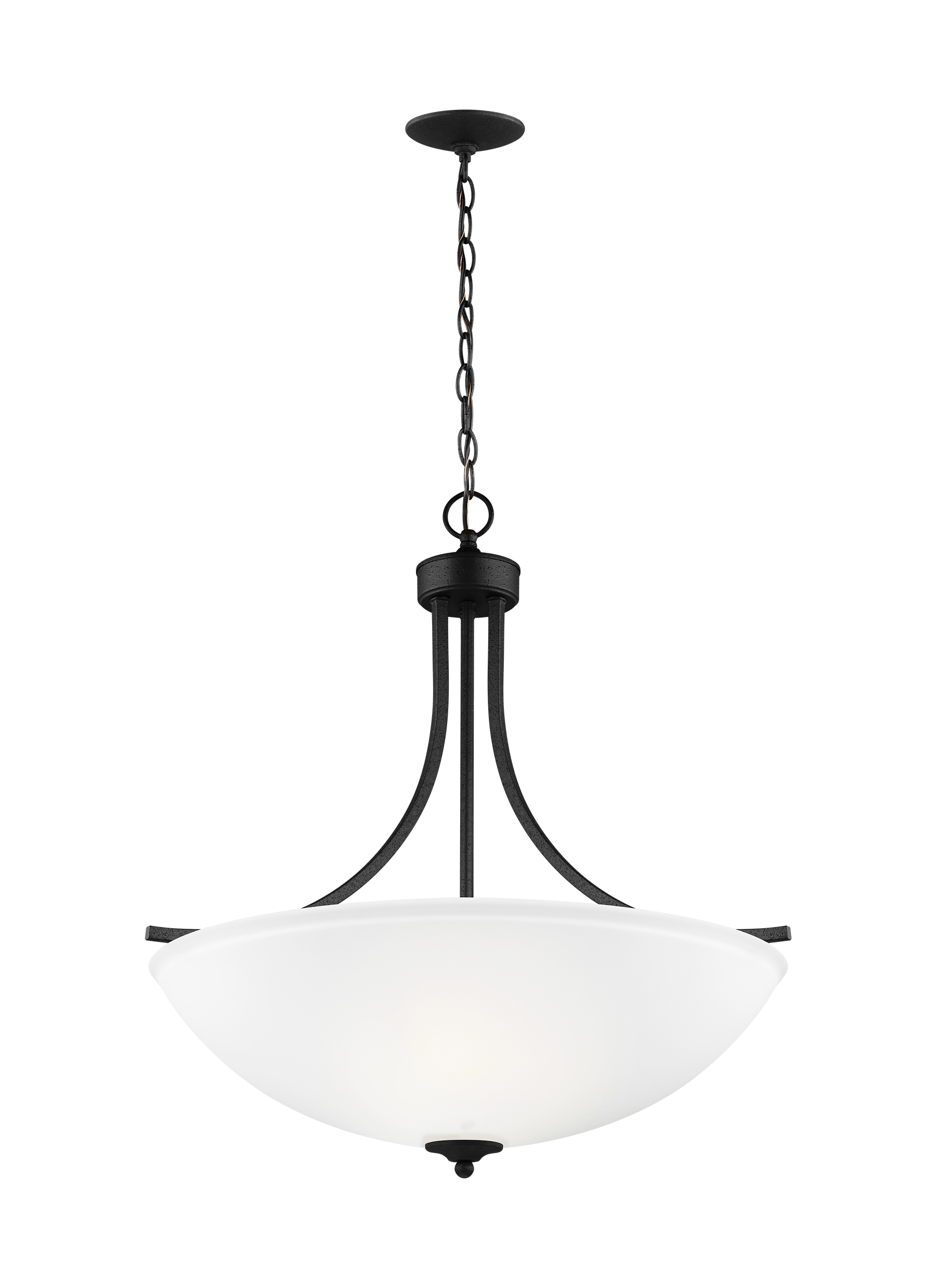 Geary Large Four Light LED Pendant - Blacksmith Ceiling Sea Gull Lighting 