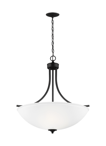 Geary Large Four Light LED Pendant - Blacksmith Ceiling Sea Gull Lighting 