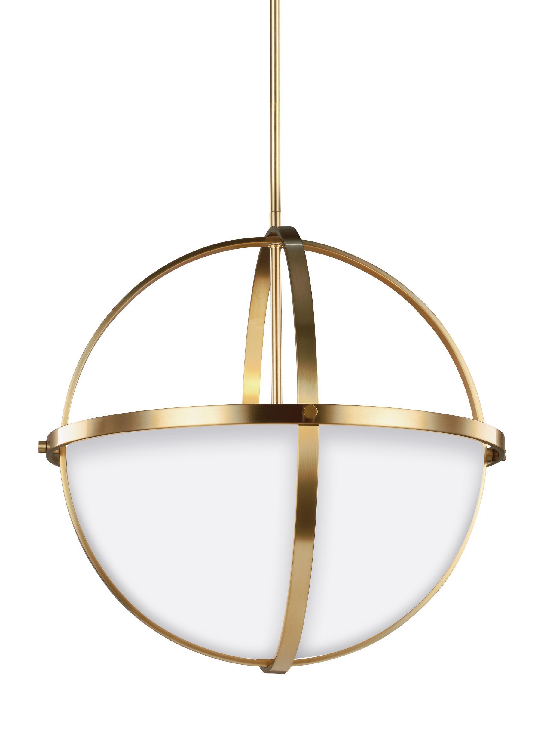 Alturas Three Light LED Pendant - Satin Bronze Ceiling Sea Gull Lighting 