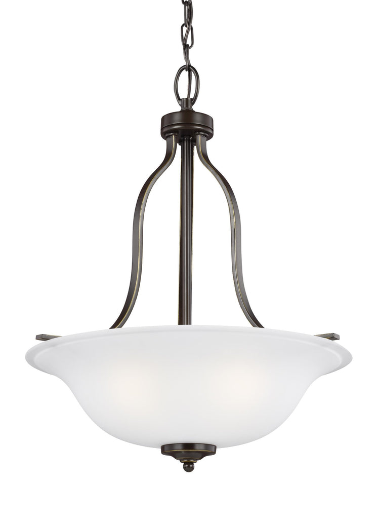 Emmons Three Light Pendant - Heirloom Bronze Ceiling Sea Gull Lighting 