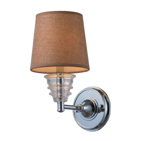 Insulator Chrome Wall Sconce with Shade Wall ELK Lighting 