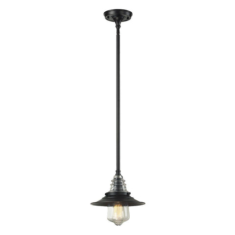 Insulator Glass Pendant In Oiled Bronze Ceiling Elk Lighting 