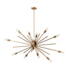 Xenia 14-Light Island Light in Matte Gold Ceiling Elk Lighting 